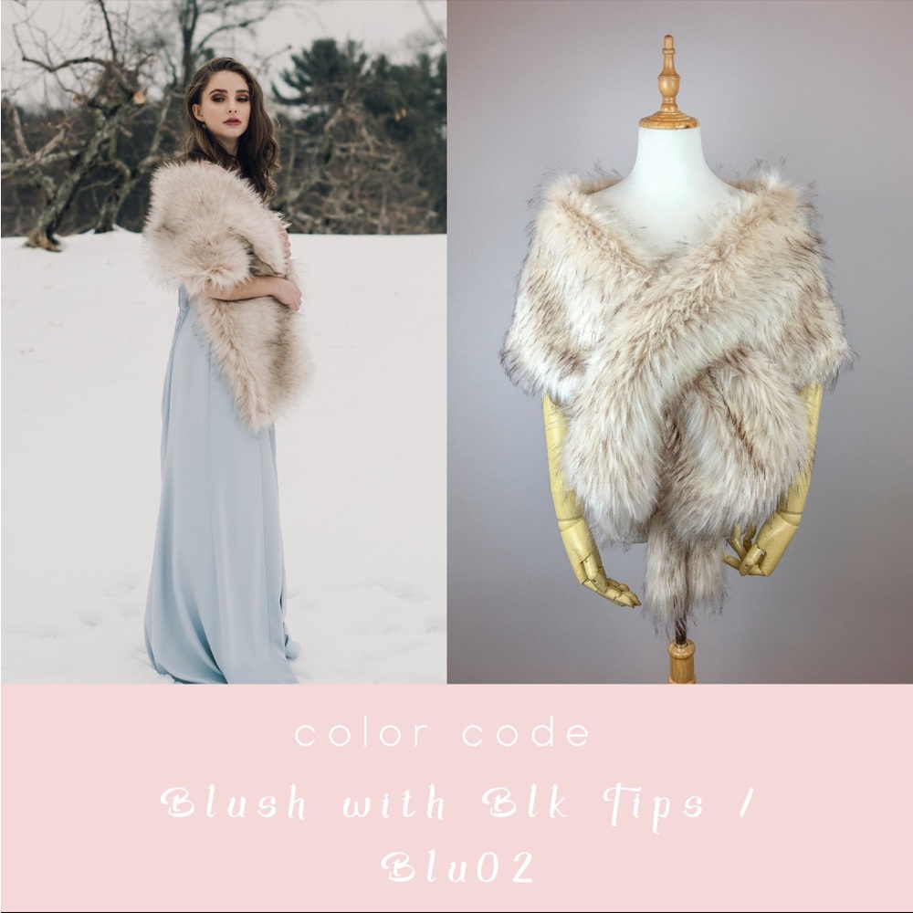 Size large faux fur shawl. Brand new with tags.